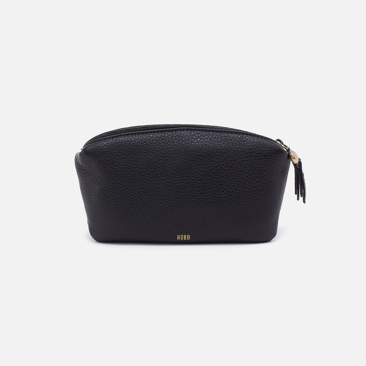 Hobo Hobo Double Zipped Cosmetic Pouch - Black Pebbled Leather