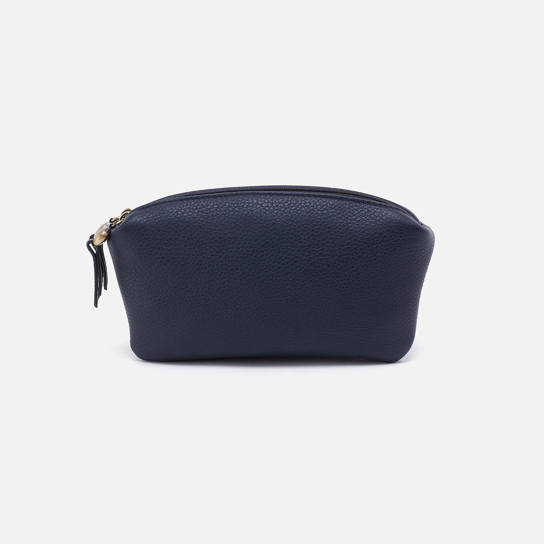 Hobo Hobo Double Zipped Cosmetic Pouch - Sapphire Pebbled Leather