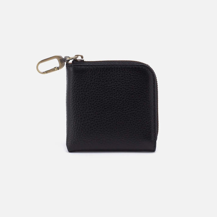 Hobo Cass Small Pouch Mini Wallet - Black Pebbled Leather