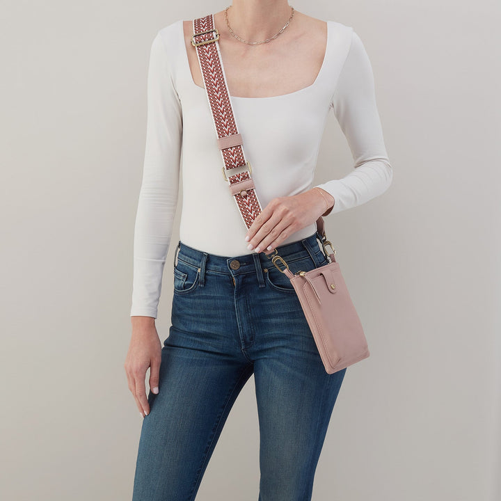 Hobo Cass Phone Crossbody - Blush Pebbled Leather