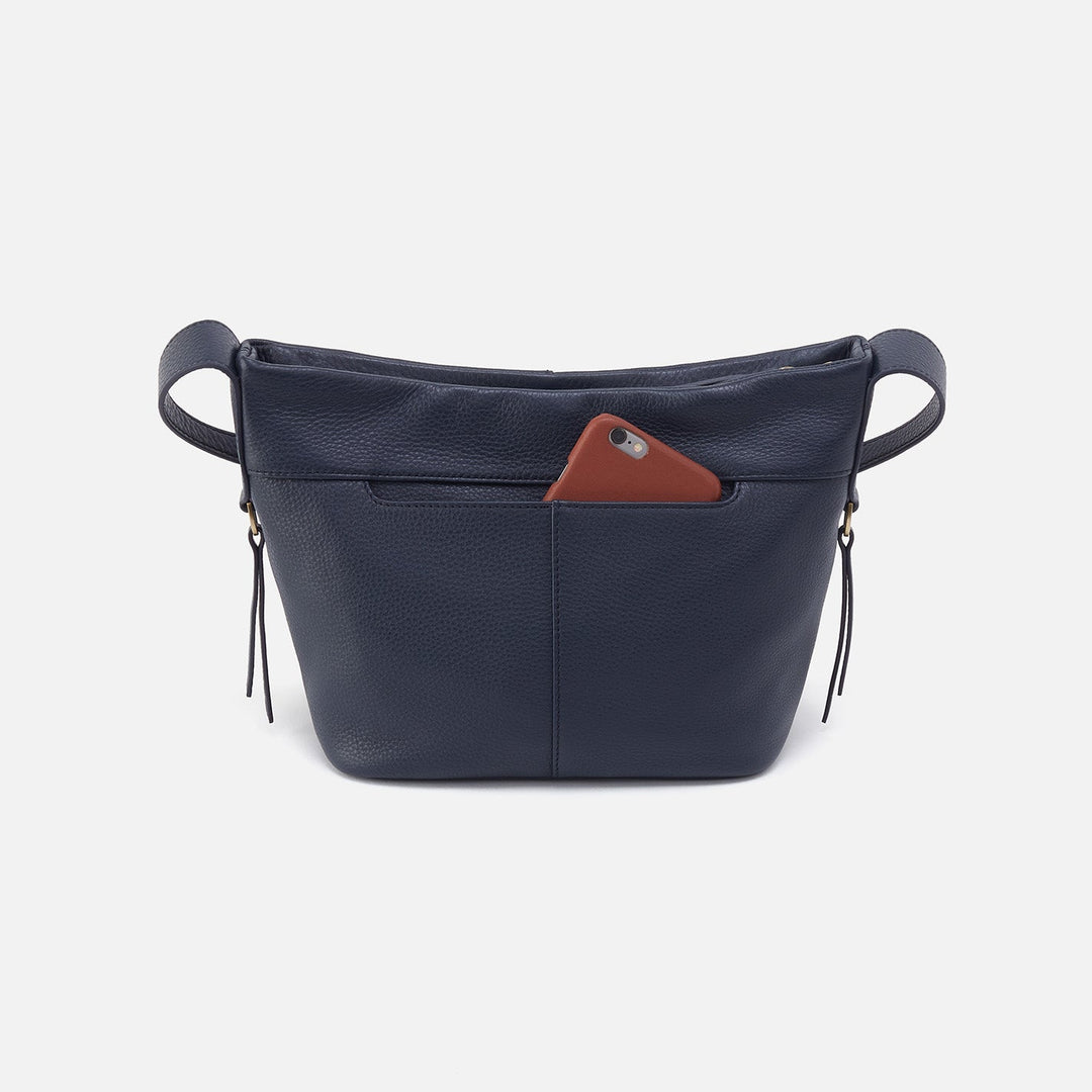 Hobo Collette Medium Crossbody - Sapphire Pebbled Leather