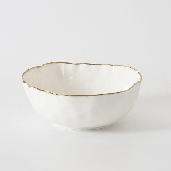 Pampa Bay Portofino Medium Bowl - White/Gold