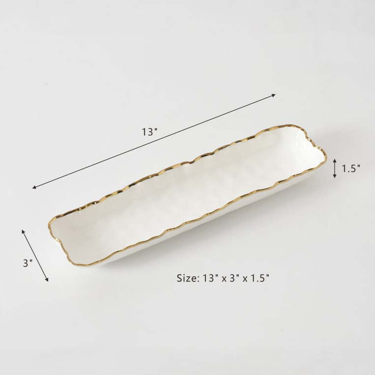 Pampa Bay Portofino Cracker Tray - White/Gold