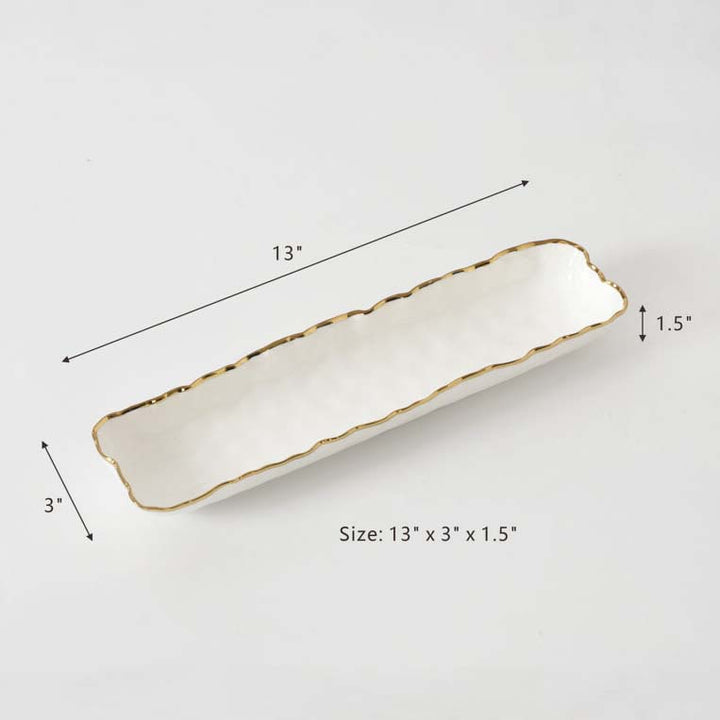 Pampa Bay Portofino Cracker Tray - White/Gold