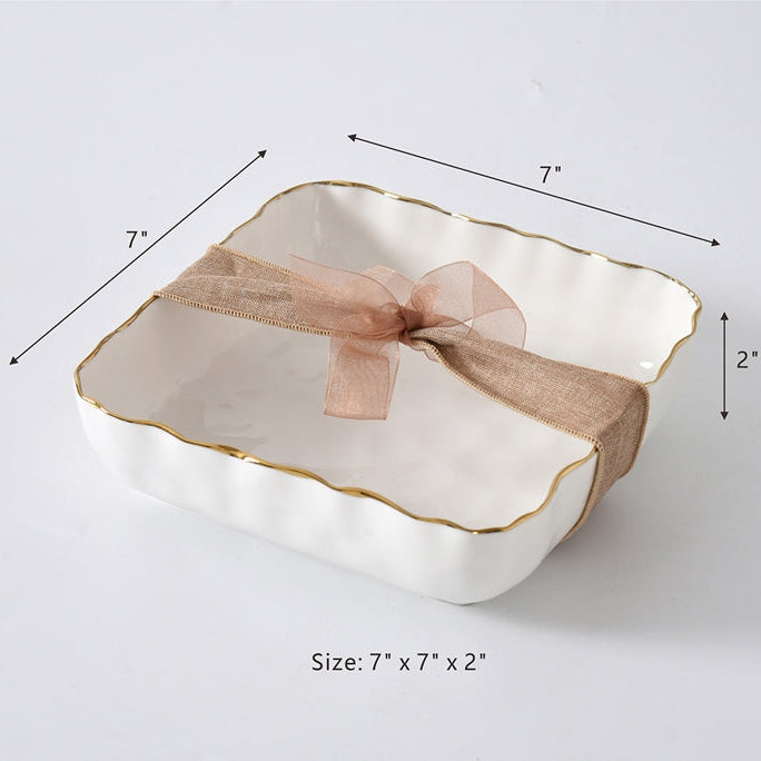 Pampa Bay Portofino Cocktail Napkin Holder - White/Gold