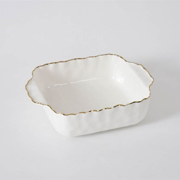 Pampa Bay Portofino Square Baking Dish - White/Gold