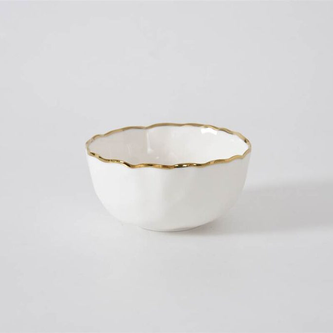 Pampa Bay Portofino Mini Snack Bowl - White/Gold