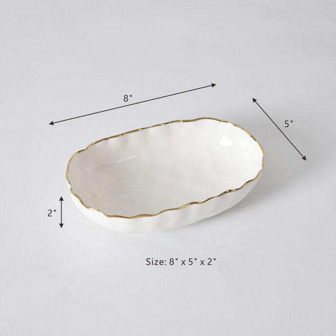 Pampa Bay Small Deep Server - White/Gold