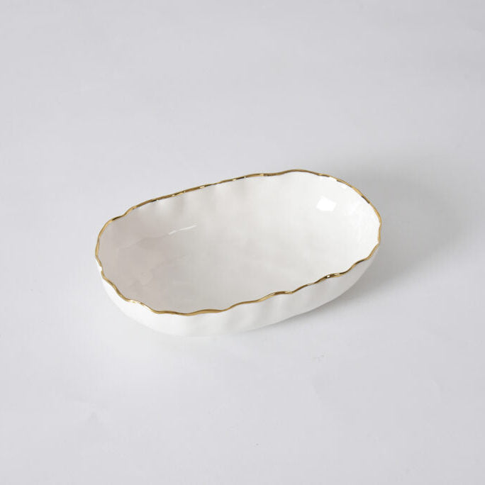 Pampa Bay Small Deep Server - White/Gold