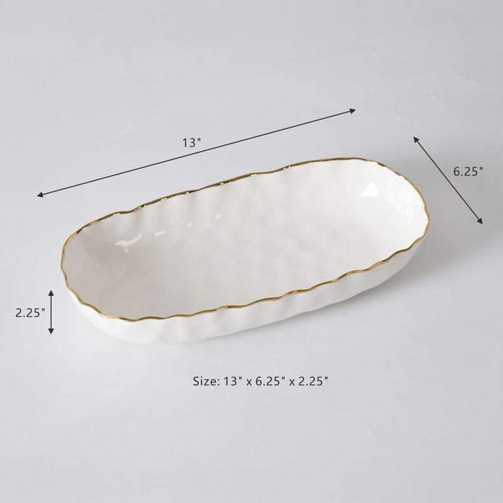 Pampa Bay Medium Deep Server - White/Gold