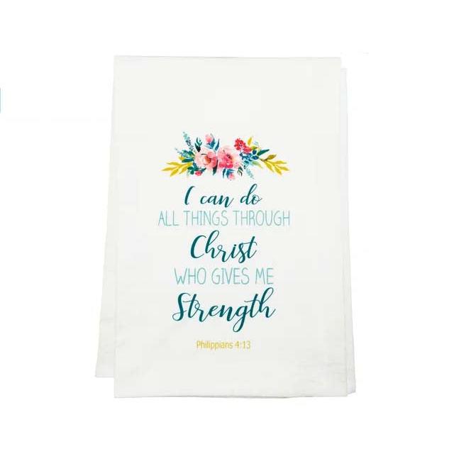 Standing On The Word Tea Towel - I Can Do All Things Philippians 4:13