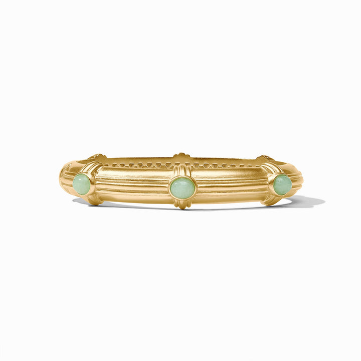 Julie Vos Portofino Stone Hinge Bangle - Aqua Jade/OS