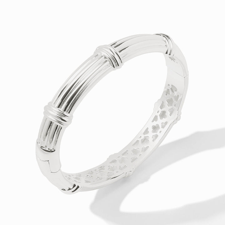 Julie Vos Portofino Demi Hinge Bangle - Silver/OS