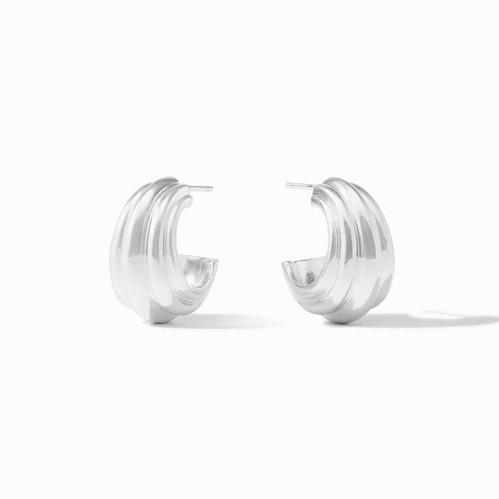 Julie Vos Portofino Statement Hoop Earrings - Silver/Small