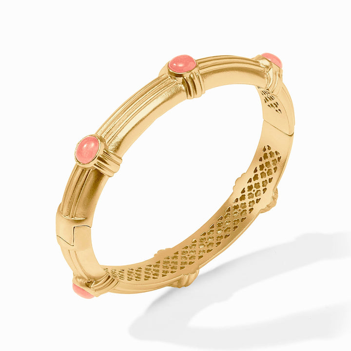 Julie Vos Portofino Stone Hinge Bangle - Aqua Jade/OS