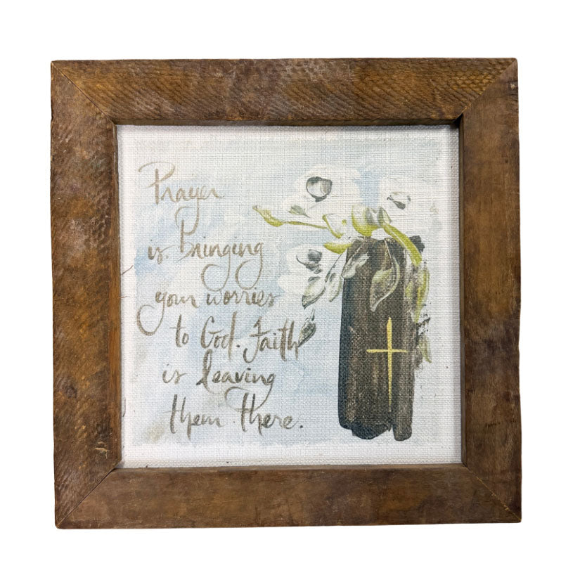 SCM Prayer Is Framed Art - 12" x 12"