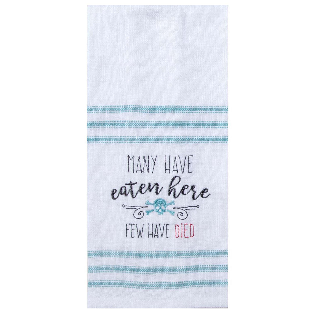 Kay Dee Designs Snarkasms Eaten Here Embroidered Tea Towel