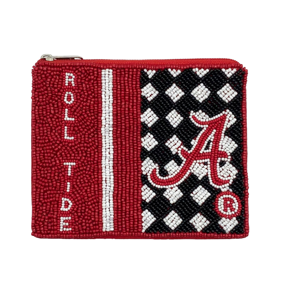 La Chic Beaded Pouch - Alabama Roll Tide