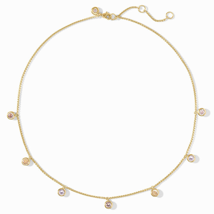 Julie Vos Rainbow Delicate Charm Necklace - Gold/Champagne Radiance/OS