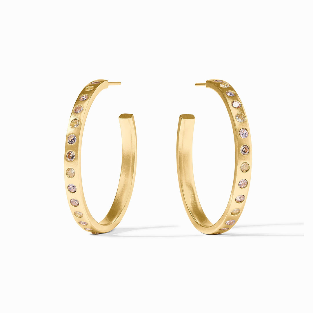 Julie Vos Rainbow Hoop Earrings - Gold/Champagne Radiance/Large