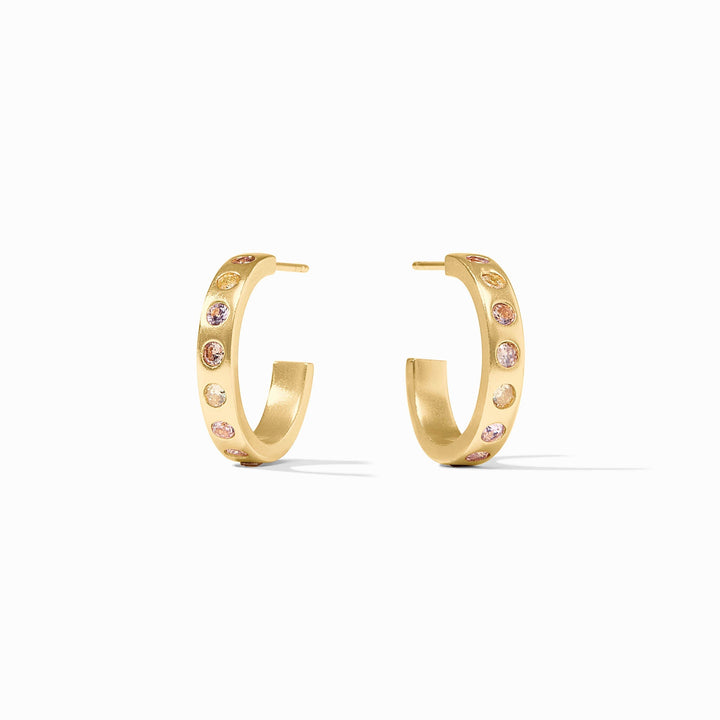 Julie Vos Rainbow Hoop Earrings - Gold/Champagne Radiance/Small