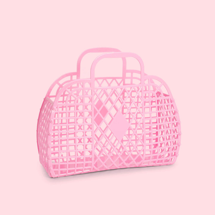 Sun Jellies Retro Basket - Small Bubblegum Pink