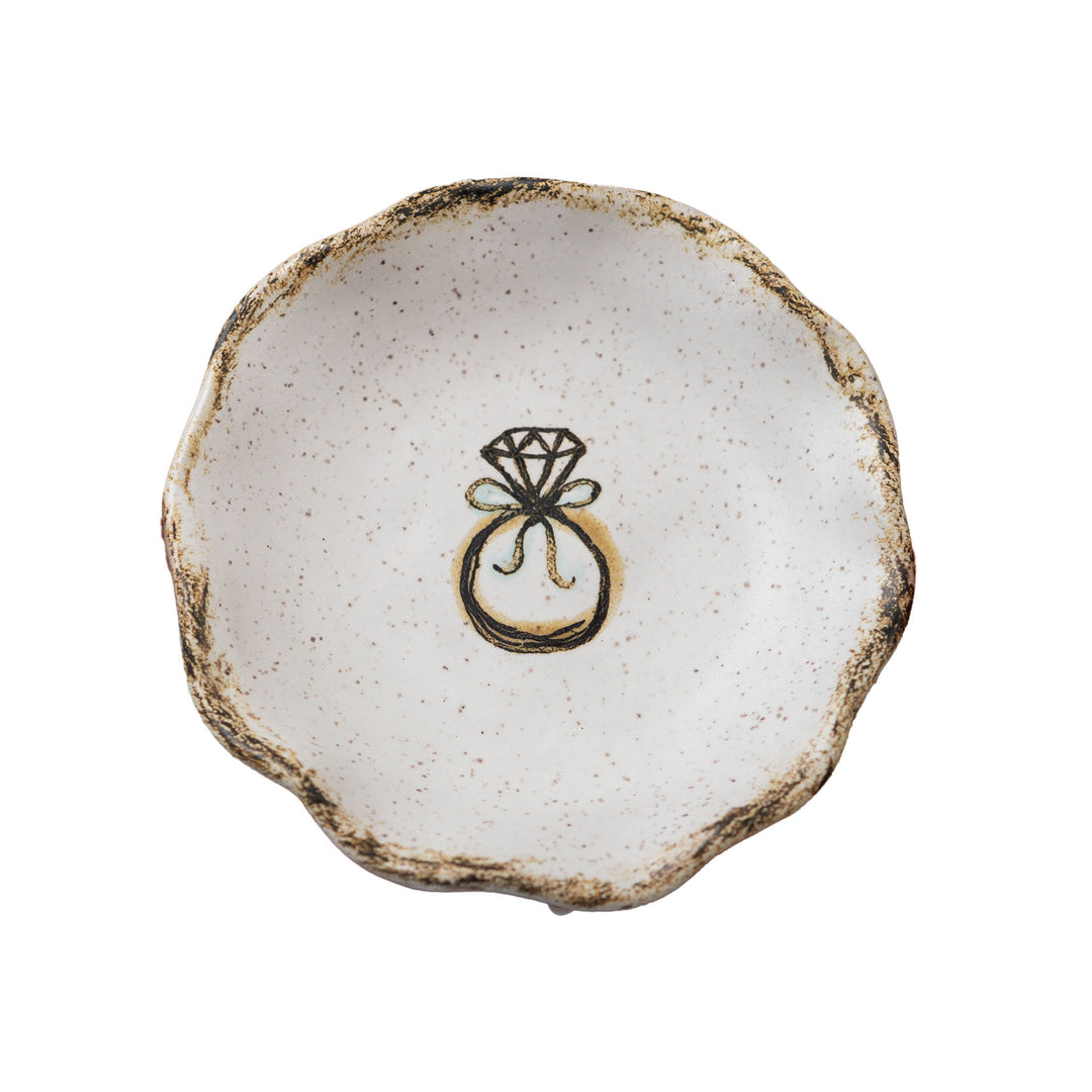 Etta B Ruffled Ring Dish with Bow