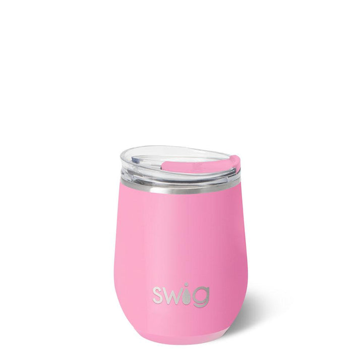 Swig Stemless Wine Cup 12oz - Shimmer Bubblegum