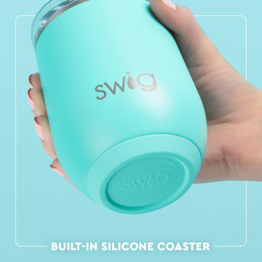 Swig Stemless Wine Cup 12oz - Shimmer Bubblegum