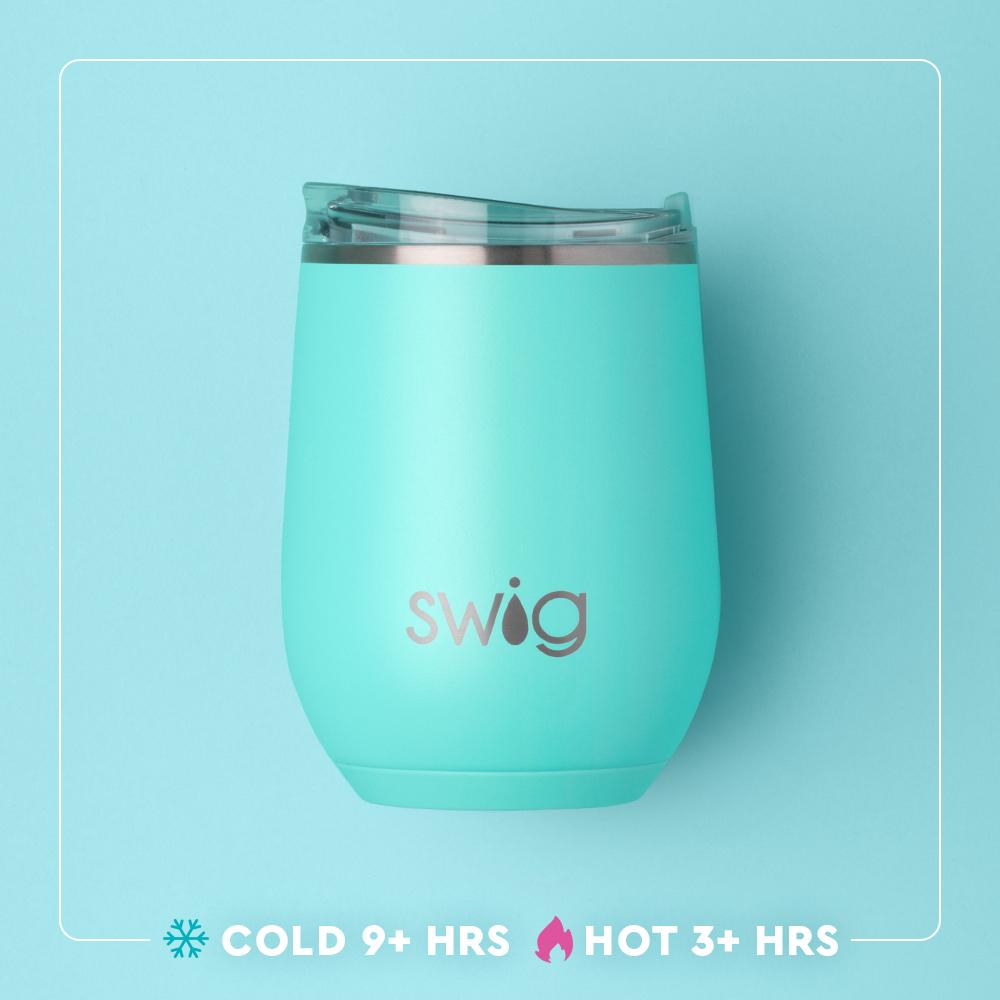 Swig Stemless Wine Cup 12oz - Christmas Plaid