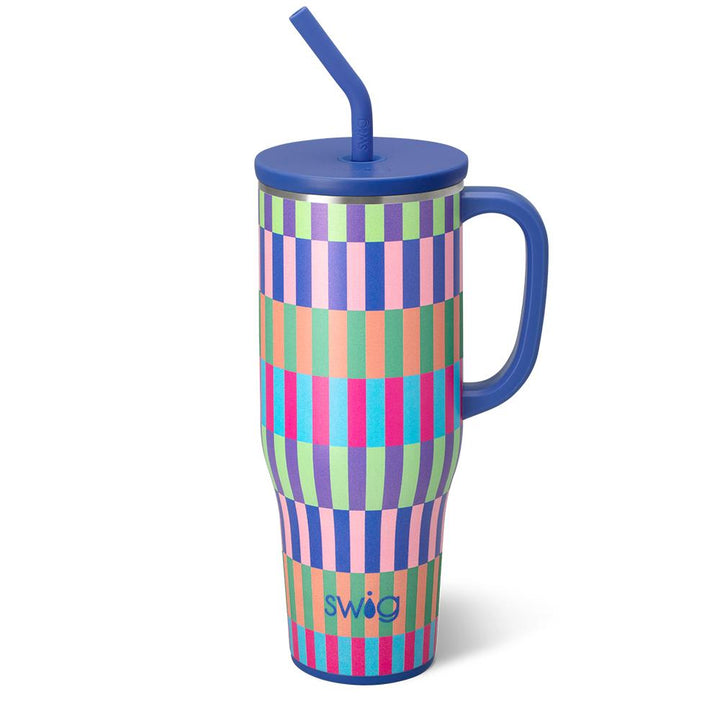Swig Travel Mega Mug 30oz - Brite Stripe