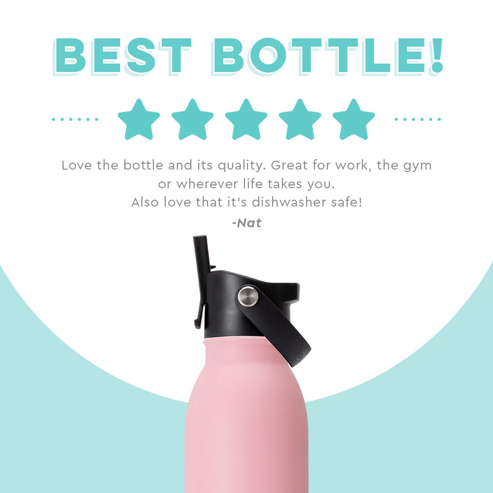 PGD Swig Flip + Sip 20oz Water Bottle - Blush w/Personalization