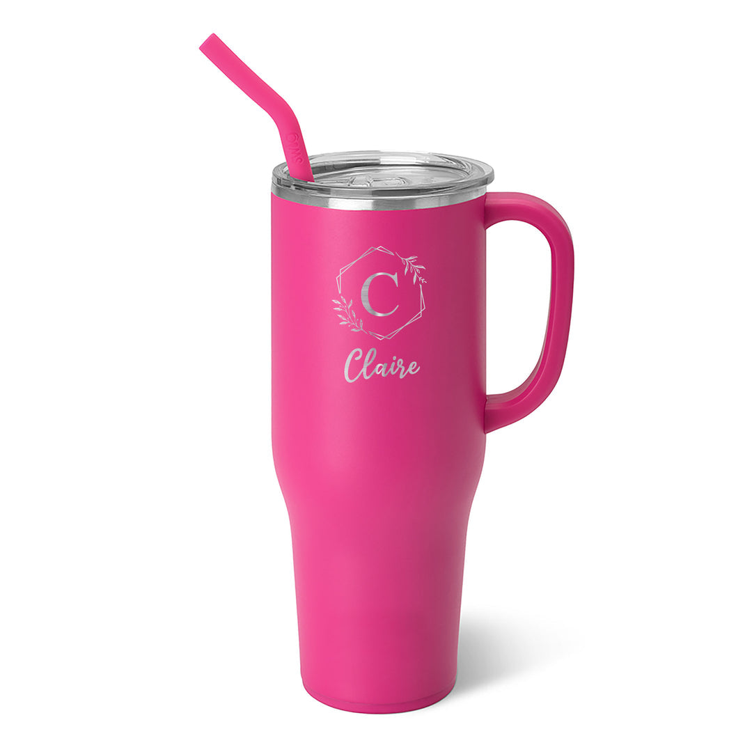 PGD Swig 40oz Tumbler Mug - Hot Pink w/Personalization