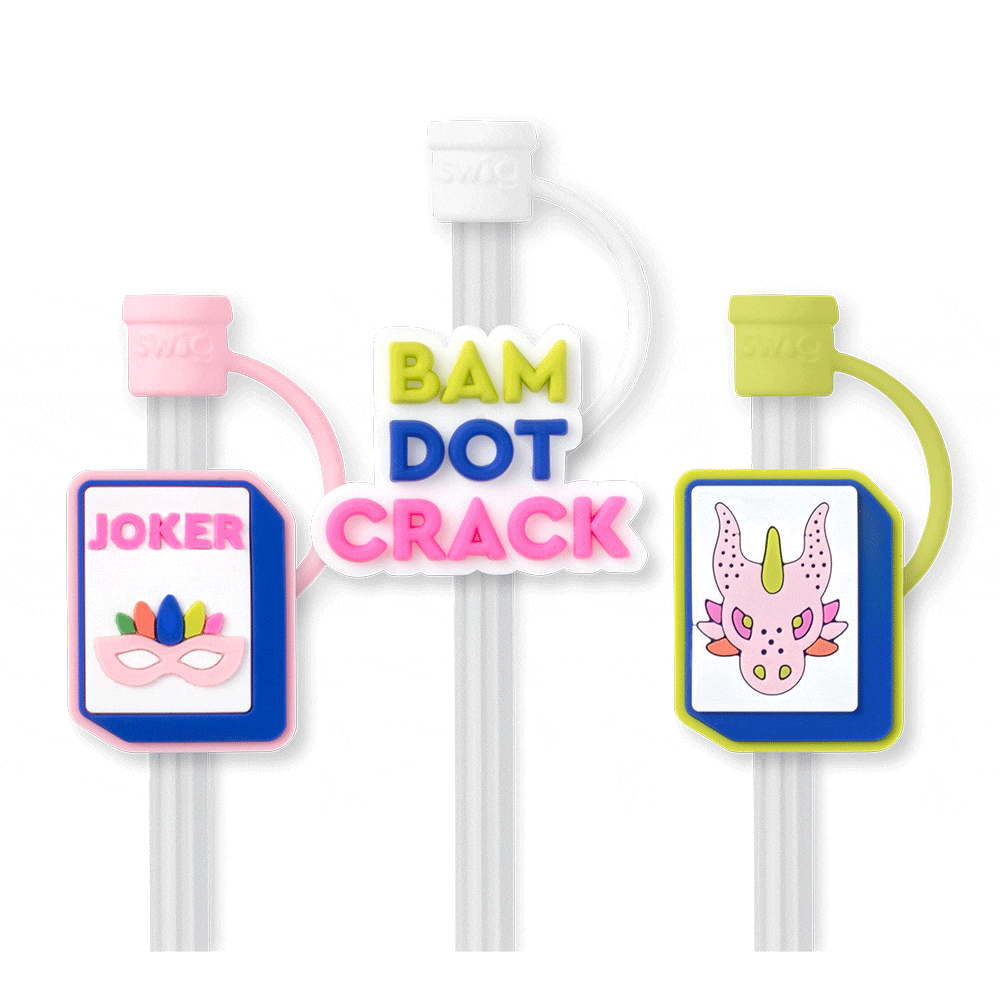 Swig Straw Topper Set - Mahjong