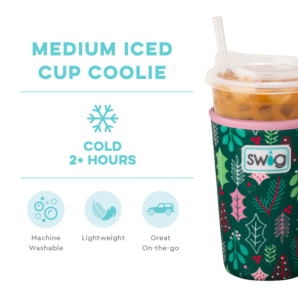 Swig Iced Cup Coolie (Medium) - Merry Mistletoe