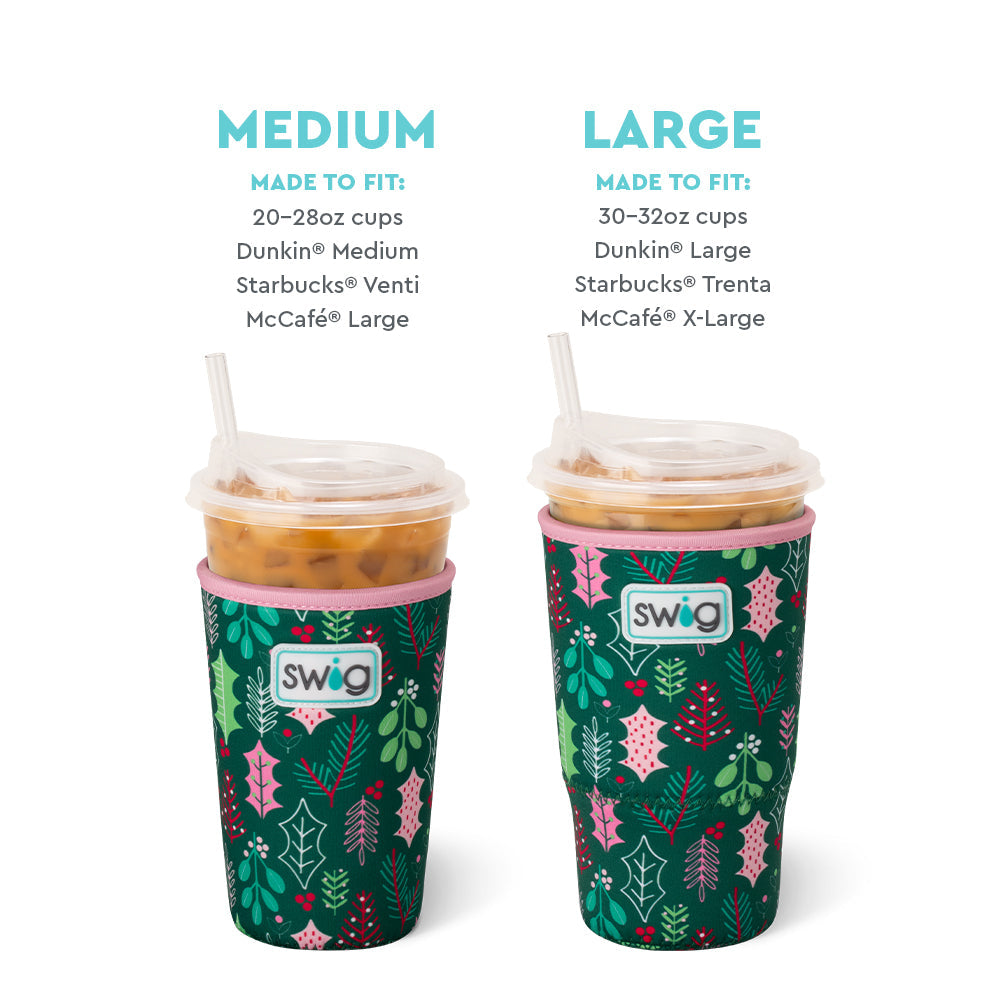 Swig Iced Cup Coolie (Medium) - Merry Mistletoe