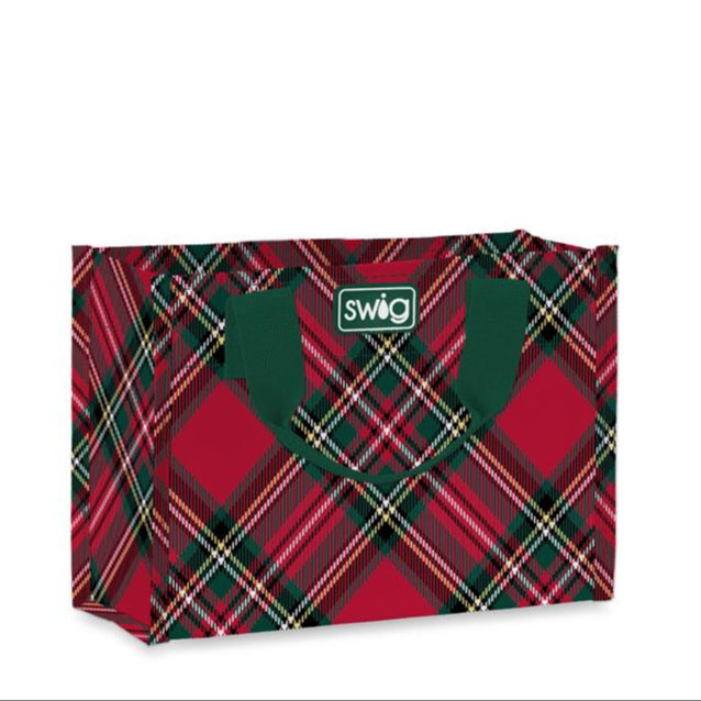 Swig Reusable Gift Bag (Small) - Christmas Plaid