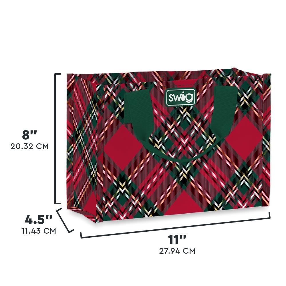 Swig Reusable Gift Bag (Small) - Christmas Plaid