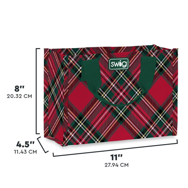 Swig Reusable Gift Bag (Small) - Christmas Plaid