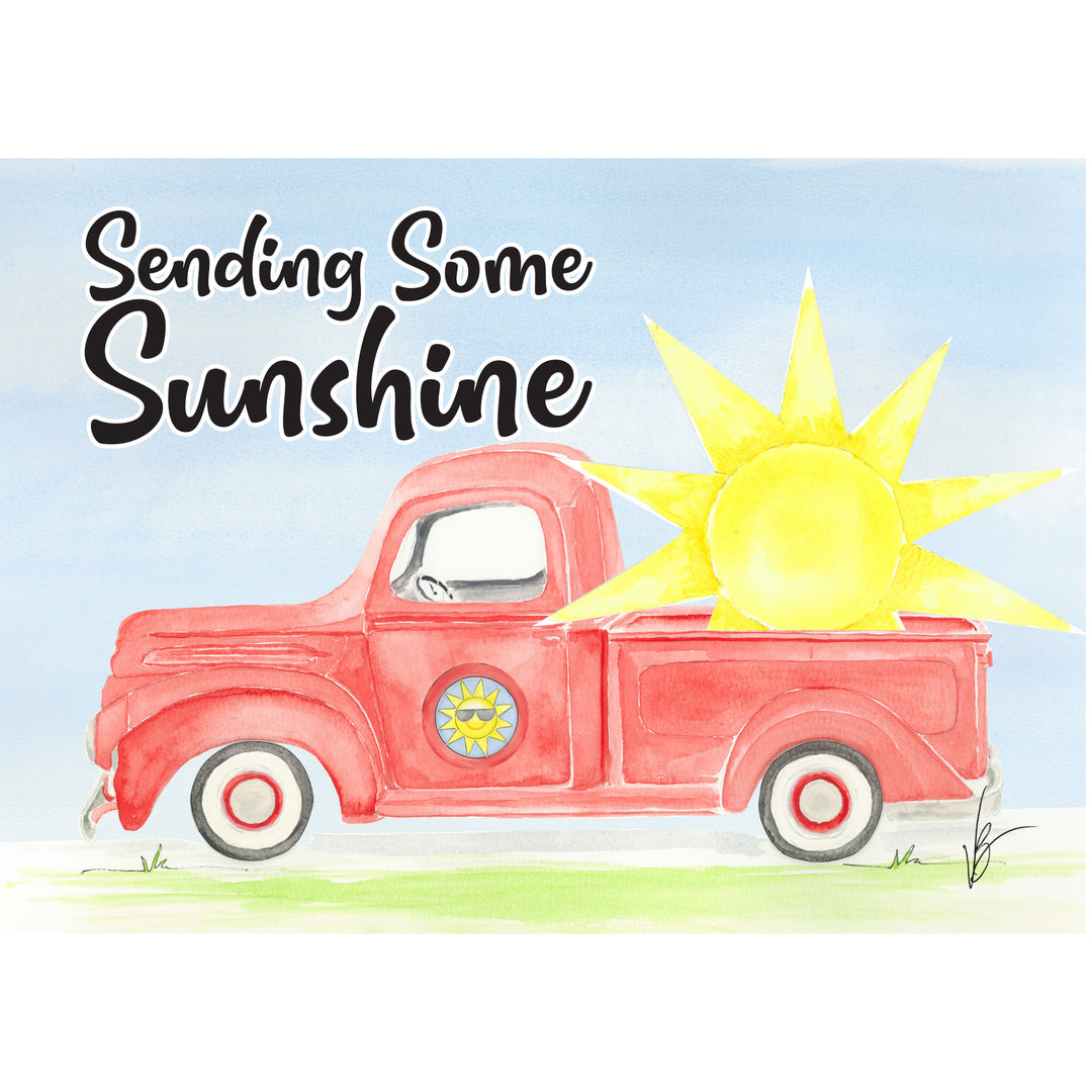 Millie Ann & Me Truck Bringing Sunshine Friendship Card