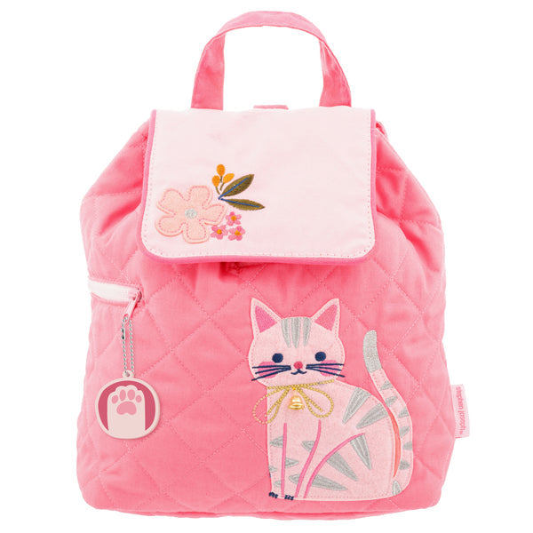 Stephen Joseph Quilted Backpack - Pink Cat