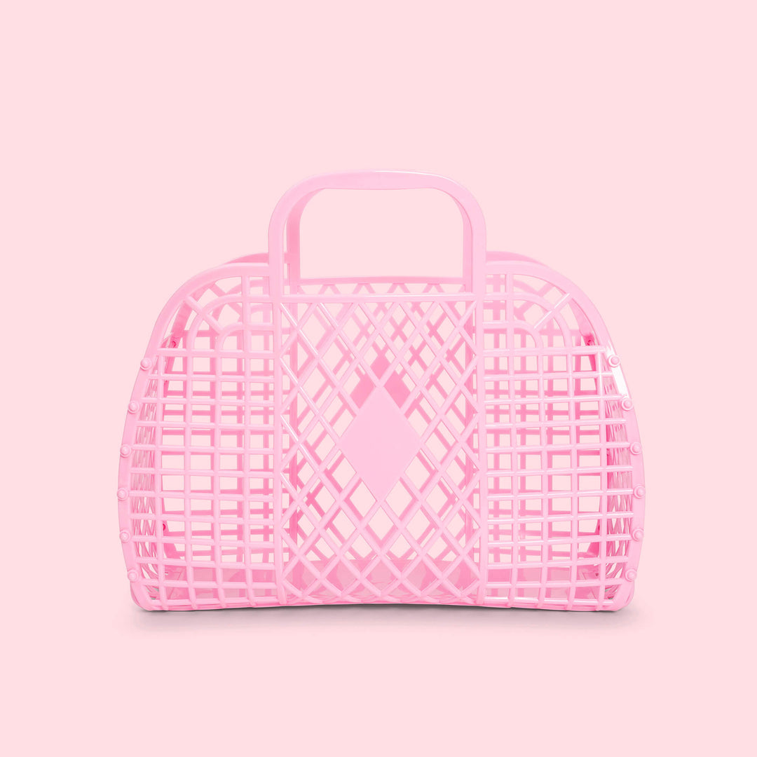 Sun Jellies Retro Basket - Small Bubblegum Pink