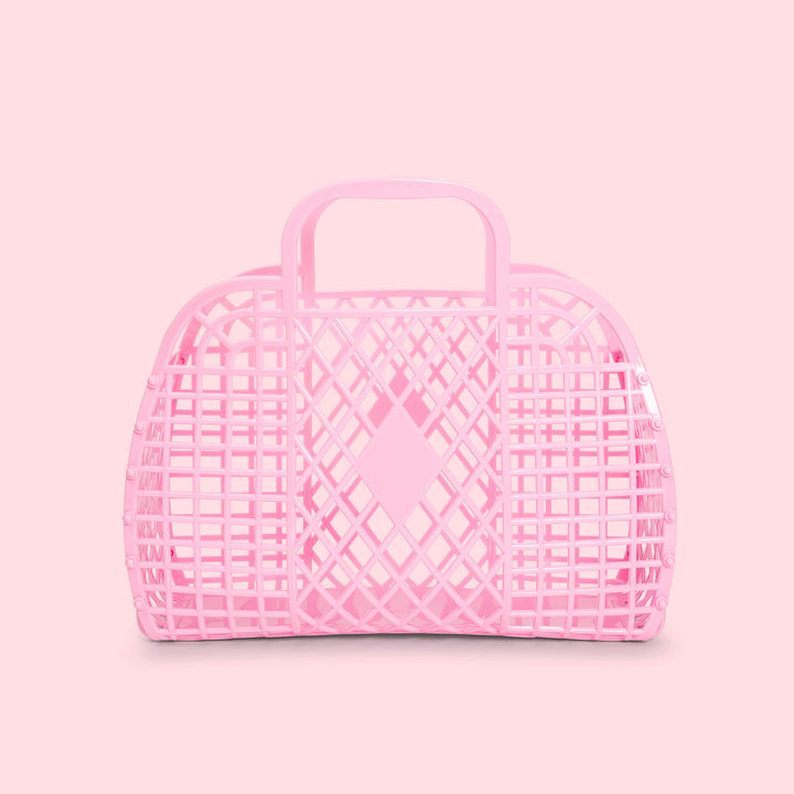 Sun Jellies Retro Basket - Small Bubblegum Pink