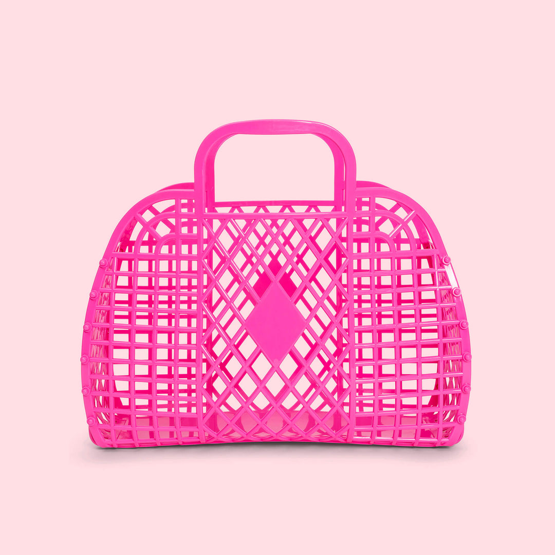 Sun Jellies Retro Basket - Small Berry Pink