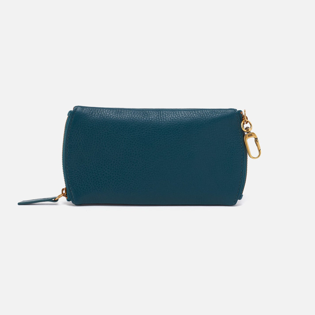 Hobo Spark GO Double Eyeglass Case - Midnight Teal Pebbled Leather