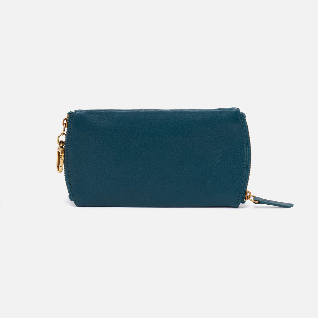 Hobo Spark GO Double Eyeglass Case - Midnight Teal Pebbled Leather
