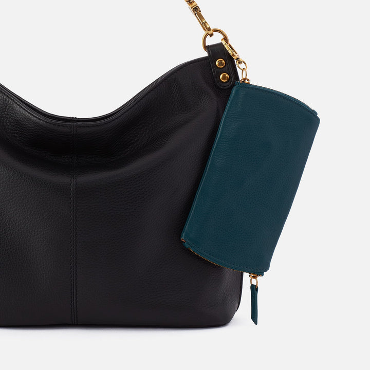 Hobo Spark GO Double Eyeglass Case - Midnight Teal Pebbled Leather