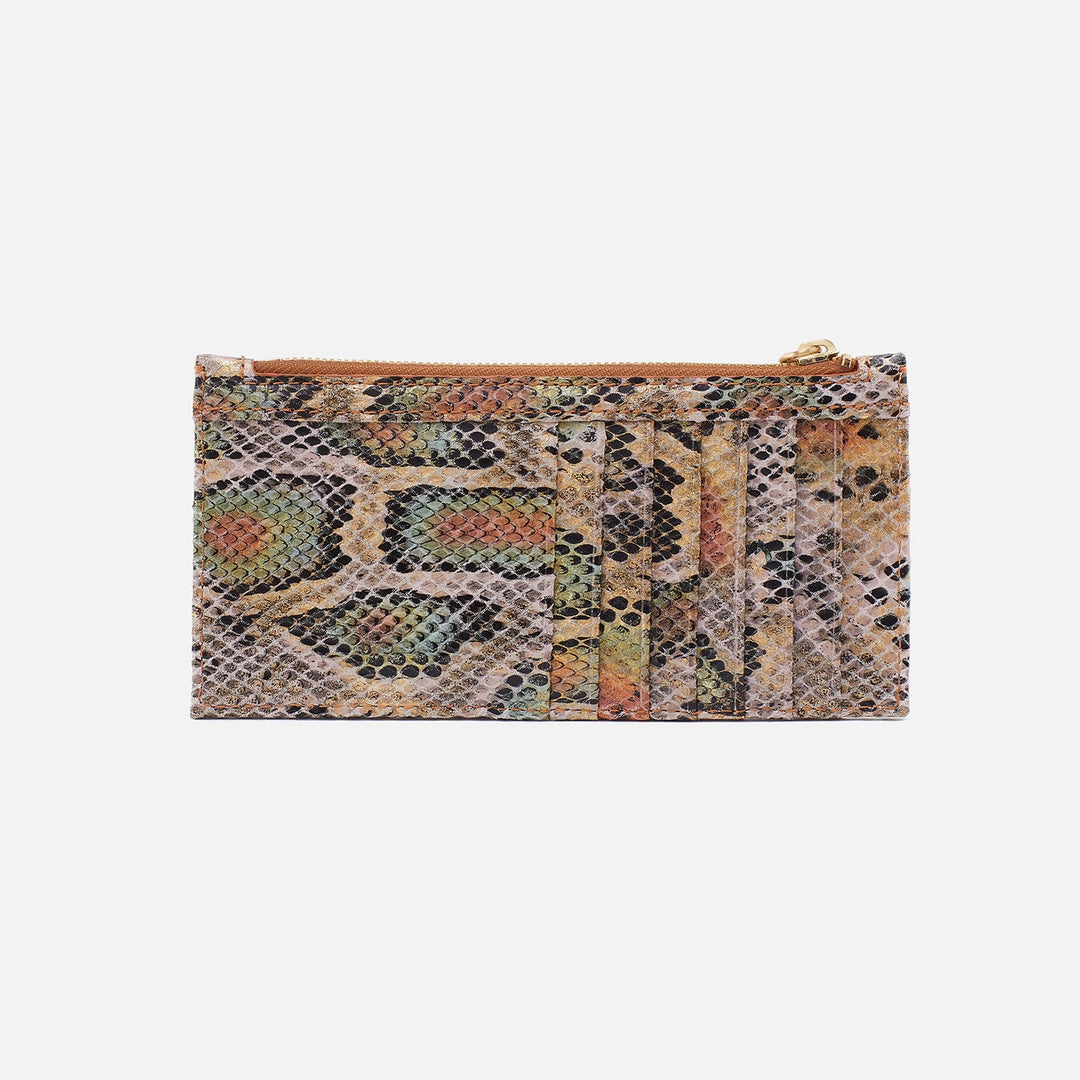Hobo Carte Card Case - Opal Snake Printed Leather