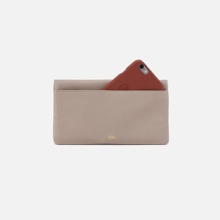 Hobo Lumen Continental Wallet - Taupe Pebbled Leather