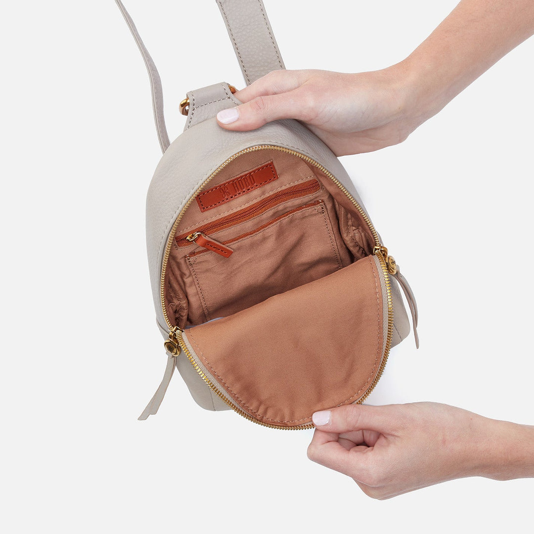 Hobo Fern Sling Crossbody - Taupe Pebbled Leather
